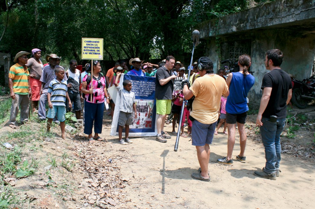 Documentary making in Mampujan. As far as I know, no one is the community has seen the end result. 