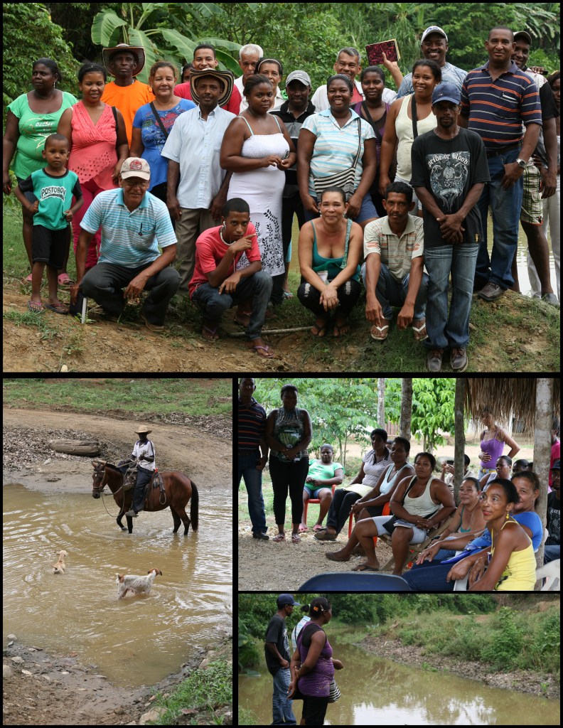 I had a great time hanging out with the community of Montecristo, near Mampujan, talking about the past, sharing my experiences of walking with Mampujan, joking around, and hearing about their dreams for the future. The community was displaced starting in 1990 with the first death of a community member and ended with the last death in 2005 of a local farmer. They are planning on joining the march this weekend; besides demanding their rights as victims of armed conflict (including disappearances, torture, kidnapping and 12 assassinations) they want to draw attention to their need for a bridge across this creek so that they can have easier access to their crops.