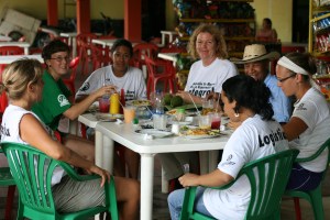 After march lunch with the team