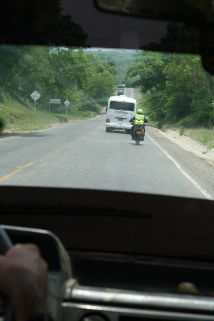 View from the inside of the van